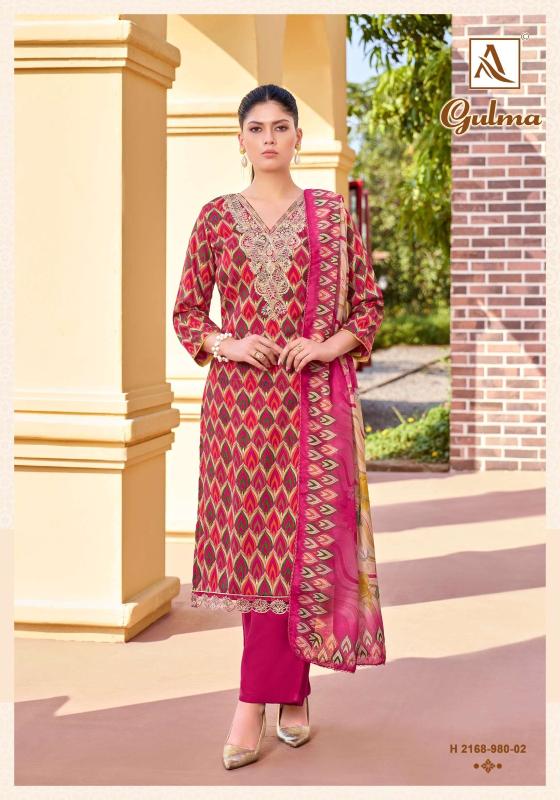 Alok suits gulma karachi wholesale salonki dress material