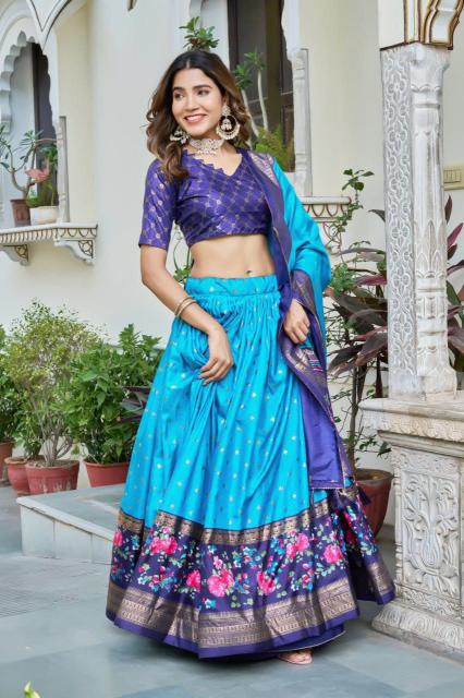 ANOKHI Georgette Blue Lehenga choli wholesale market