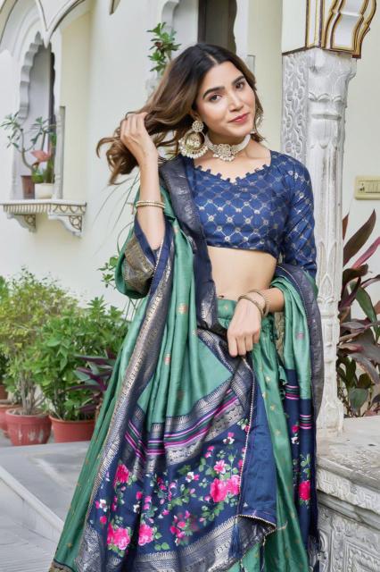 ANOKHI Georgette Geen Cheap lehenga choli wholesale