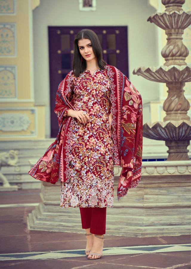 Belliza manohari cotton dress material wholesale