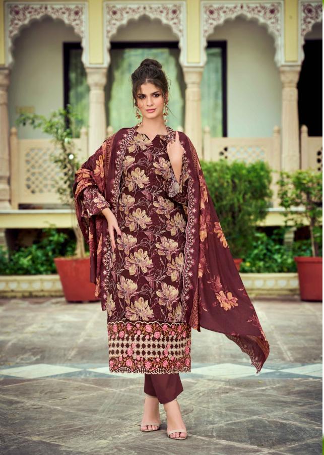 Belliza sanjeeda printed dress material wholesale market surat 