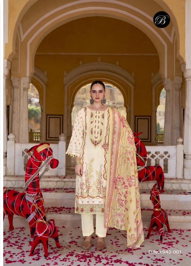 Belliza shahiba cotton dress material with dupatta wholesale 