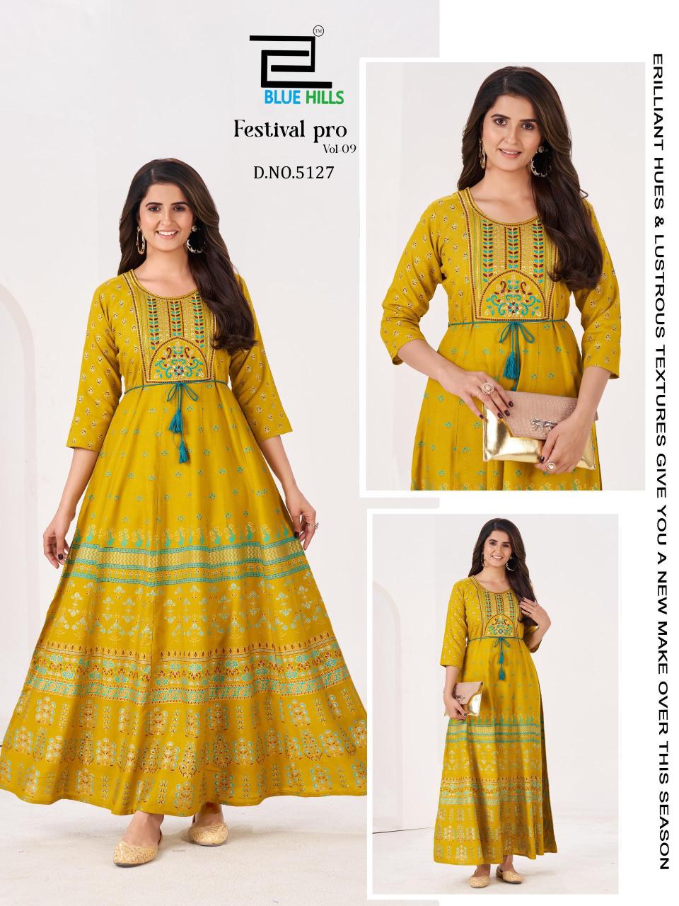 Blue hills festival pro vol.9 gown wholesale price in kolkatta 
