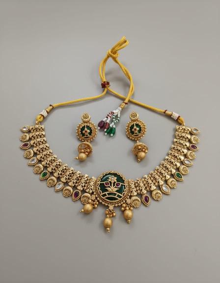 Copper brass jewellery gold Set 21 Artificial jewellery online stores