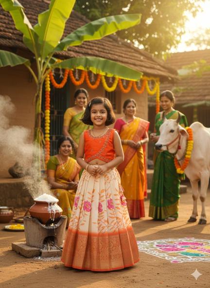 Fanta Rose Sartin Silk Latest kids lehenga choli designs in Bangalore