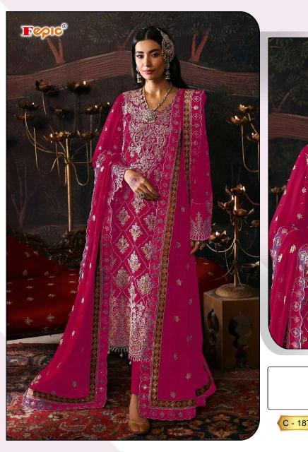 Fepic rosemeen c- 1875 pakistani lawn suits wholesale in mumbai
