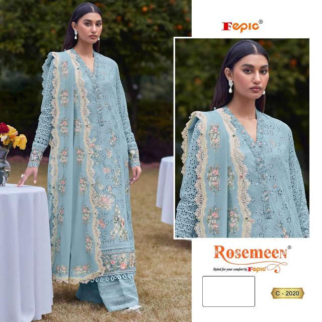 Fepic rosemeen c- 2020 pakistani lawn suits wholesale in hyderabad
