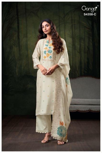 Ganga deempi 4358 wholesale dress materials in chickpet bangalore 