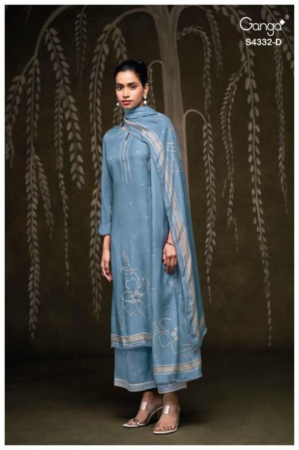 Ganga ezrae 4332 wholesale dress materials in mumbai with price
