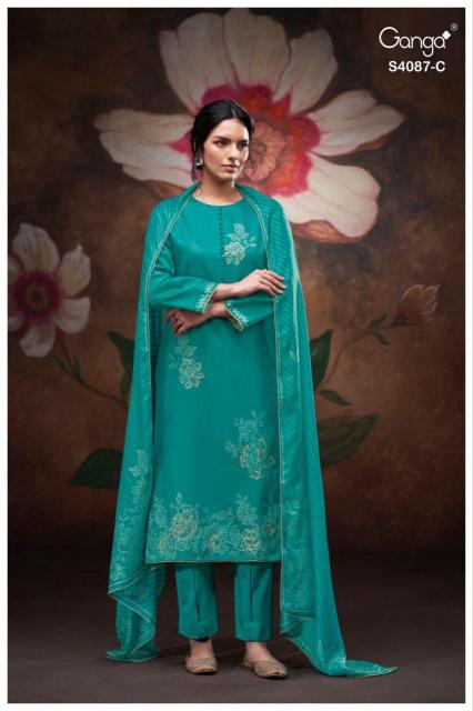Ganga jaashvi 4087 wholesale vendors for dress material 