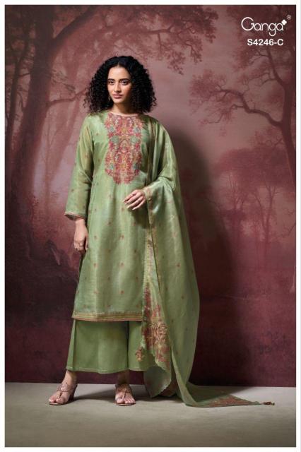 Ganga janelia 4246 wholesale dress materials in mysore 