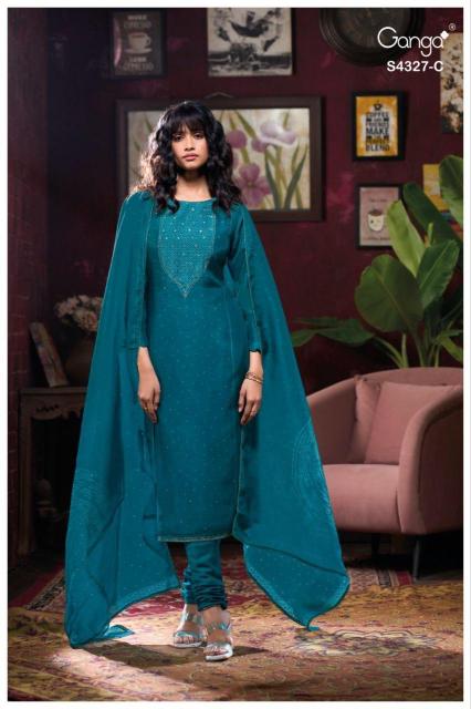 Ganga leshya 4327 silk wholesale dress material