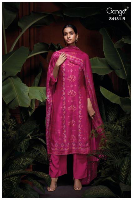 Ganga prielle 4181 work dress material wholesale in hyderabad telangana india
