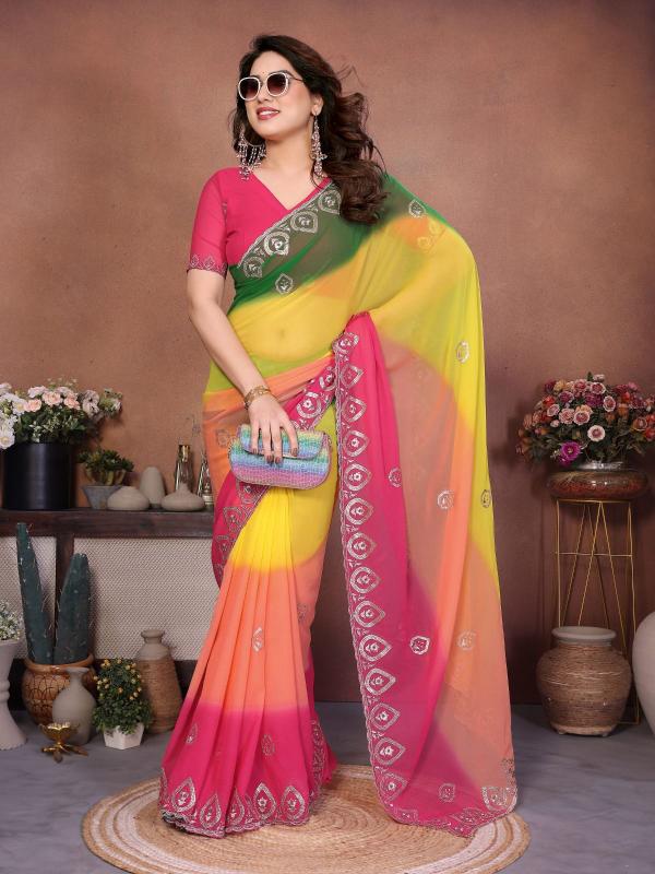 GC embroidery work surat sarees price 