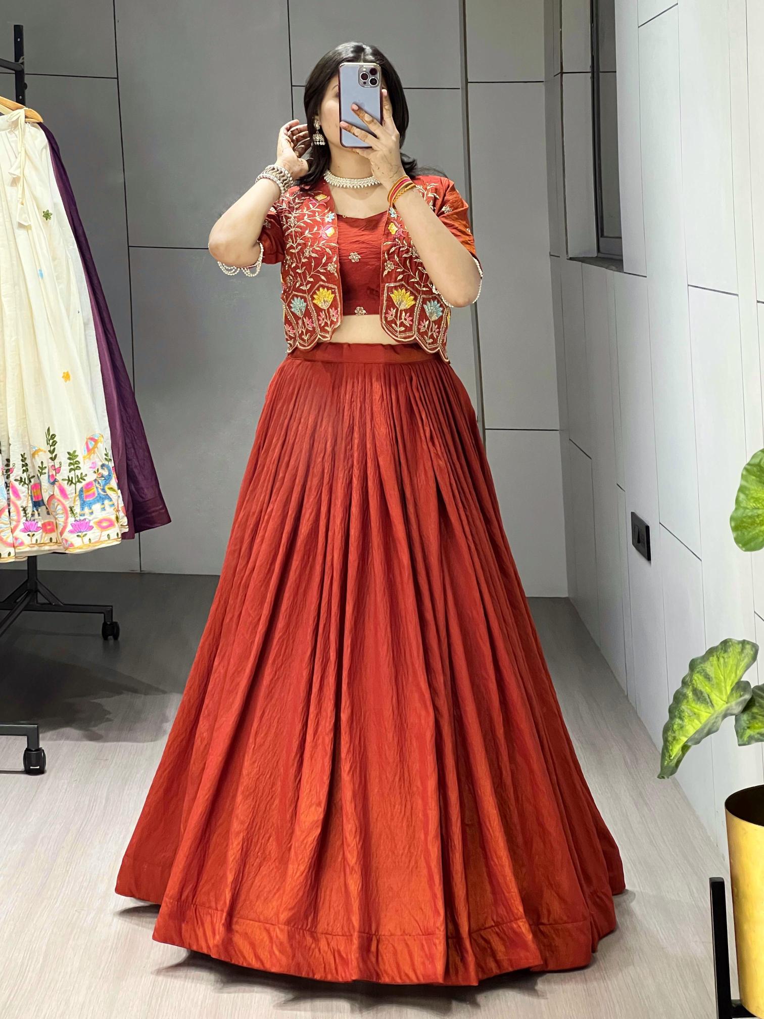 GRTN 8228 RSTORG Vichitra Bridal lehenga choli collection