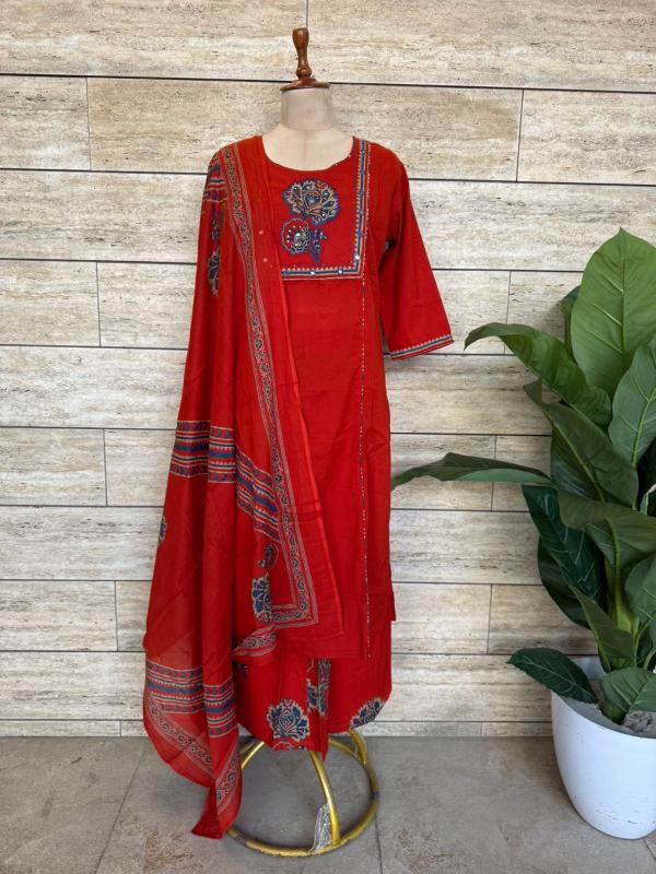 Janni 3pcs cotton silver kurti wholesale