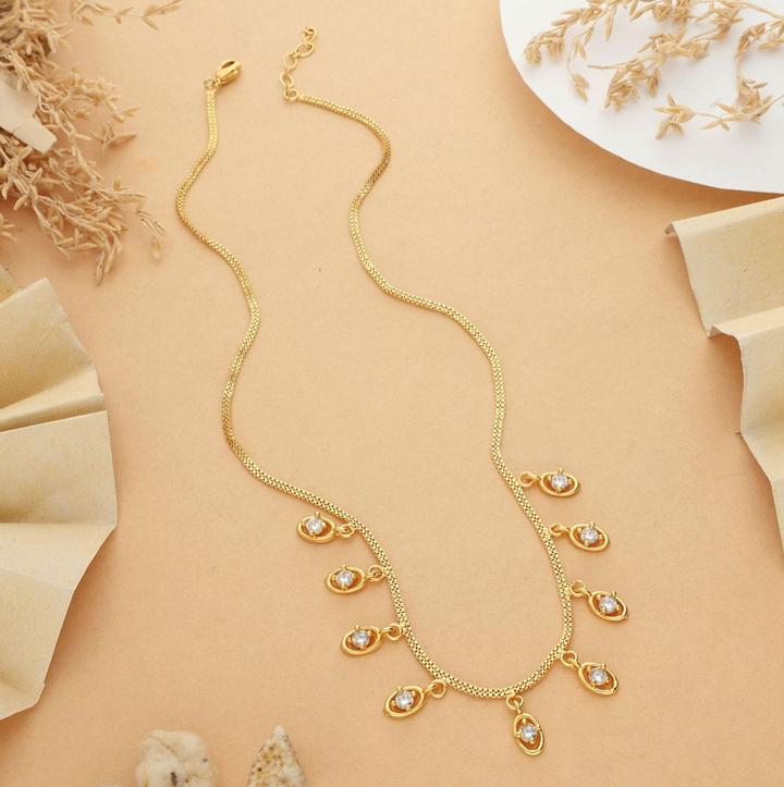 Micro gold polish chain pendant 674 Handmade artificial jewelry Mumbai