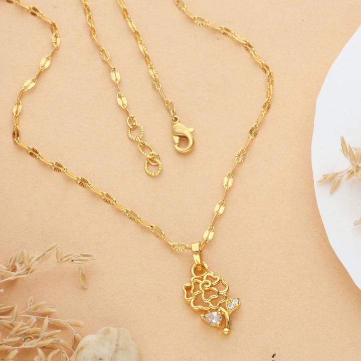Micro gold polish chain pendant 678 Mumbai wholesale jewelry suppliers