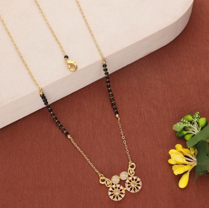 Micro gold polish manglsutra 2031 Wholesale Imitation Jewelry in Pune