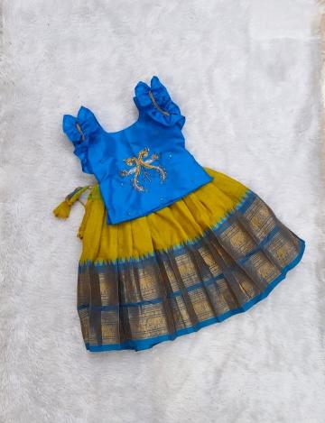 NEW LAUNCING KIDS LEHENGA CHOLI silk Wholesale women clothing India
