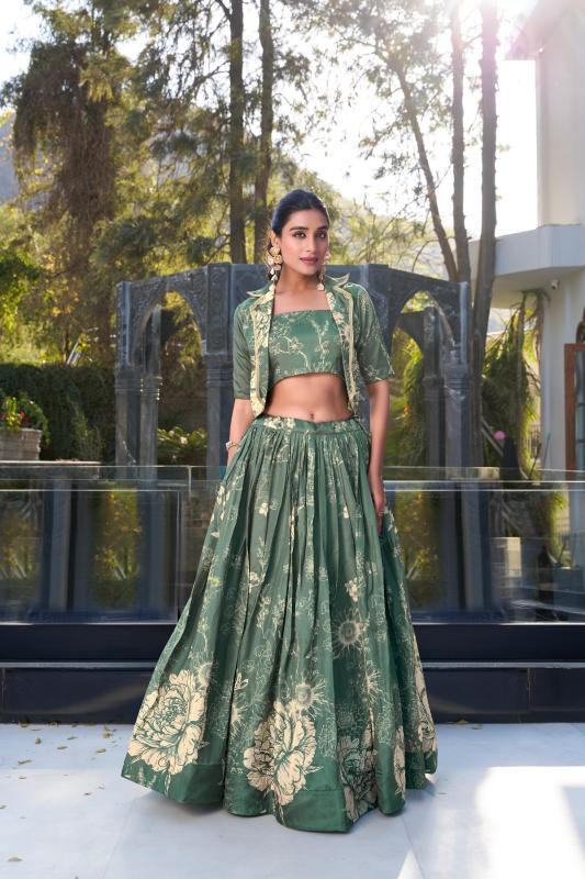 NNK 1129 Tasar Silk BGN Traditional lehenga choli wholesale market