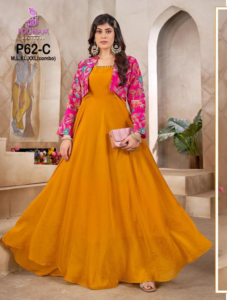 Poonam P62-c gown wholesaler in ahmedabad 