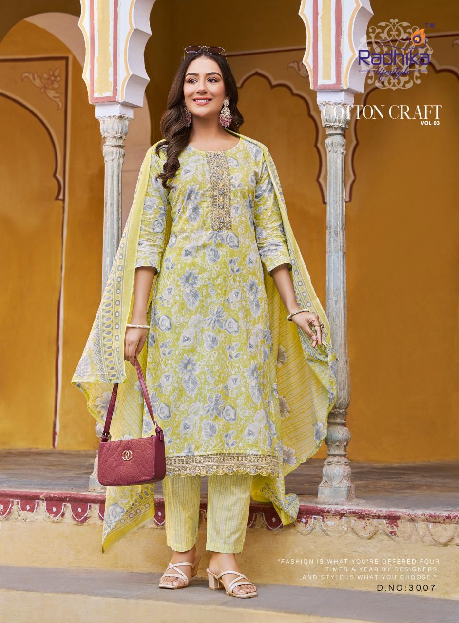 Radhika lifestyle cotton craft vol 3 kurtis wholesale