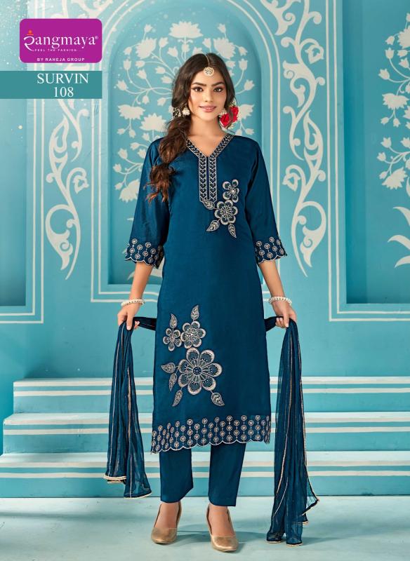 Rangmaya survin kurti pant set wholesale