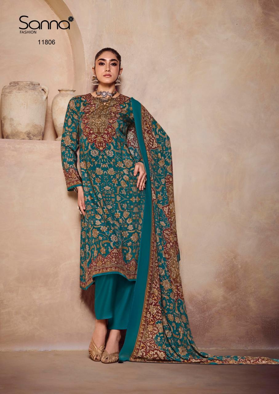 Sanna harmony printed silk dress material wholesale 