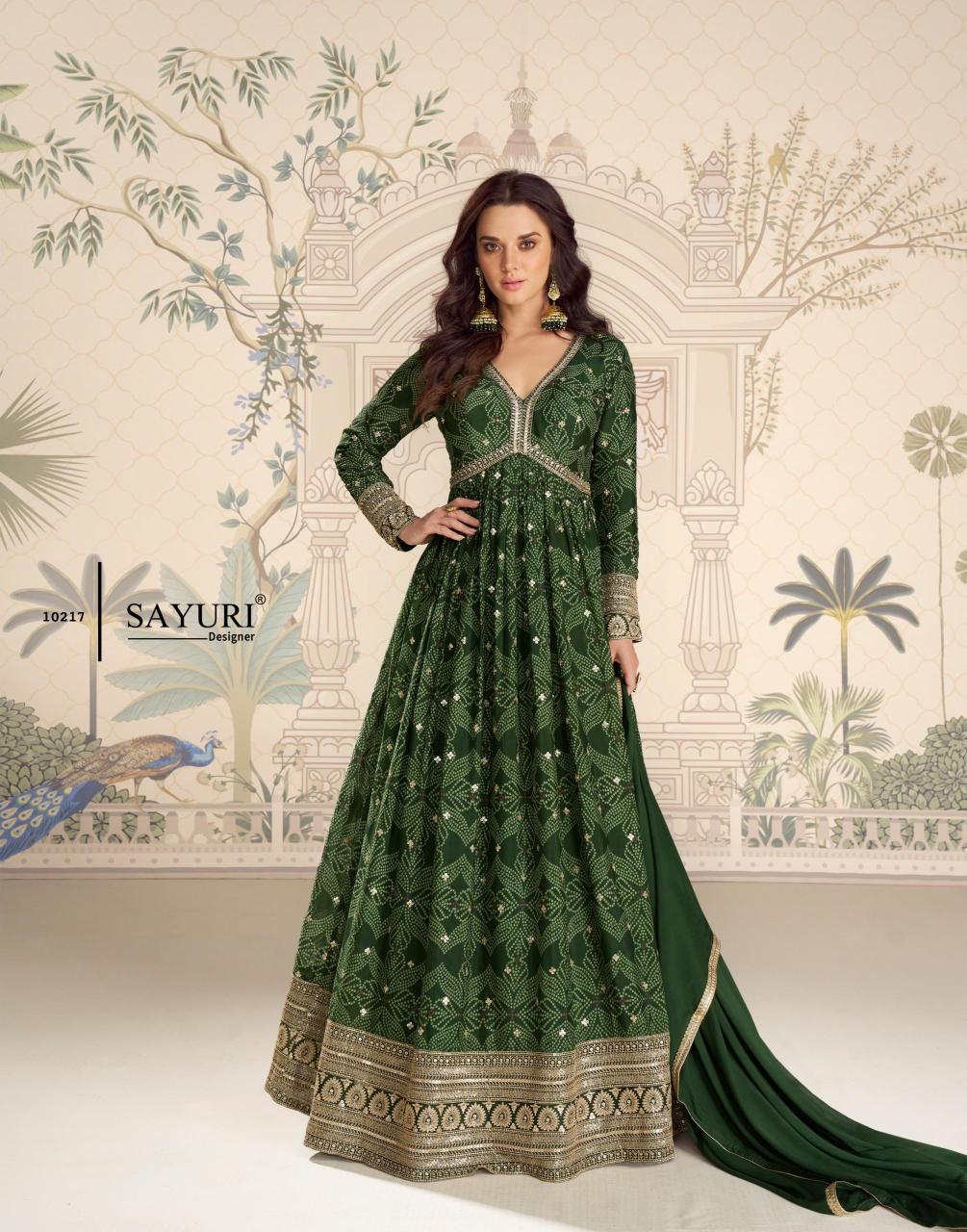 Sayuri bandhan gown with dupatta wholesale market in india 