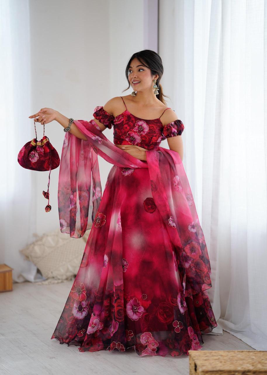 SC 318 Organza Budget lehenga choli in Bangalore