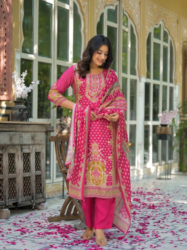 Shorya label khoj sagaai kurti palazzo set wholesale surat