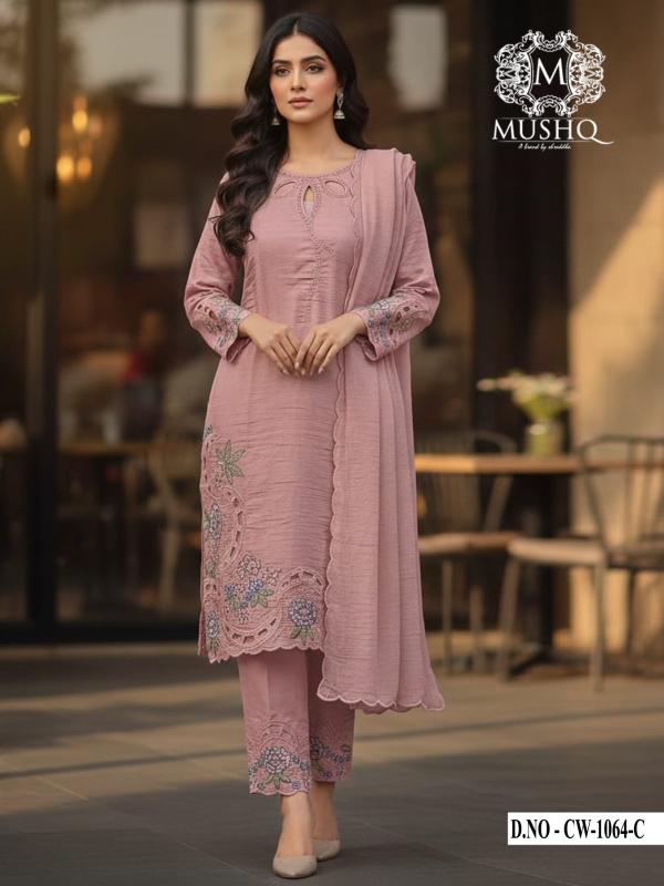 Shrddha designer mushk CW-1064 pakistani lawn suits  