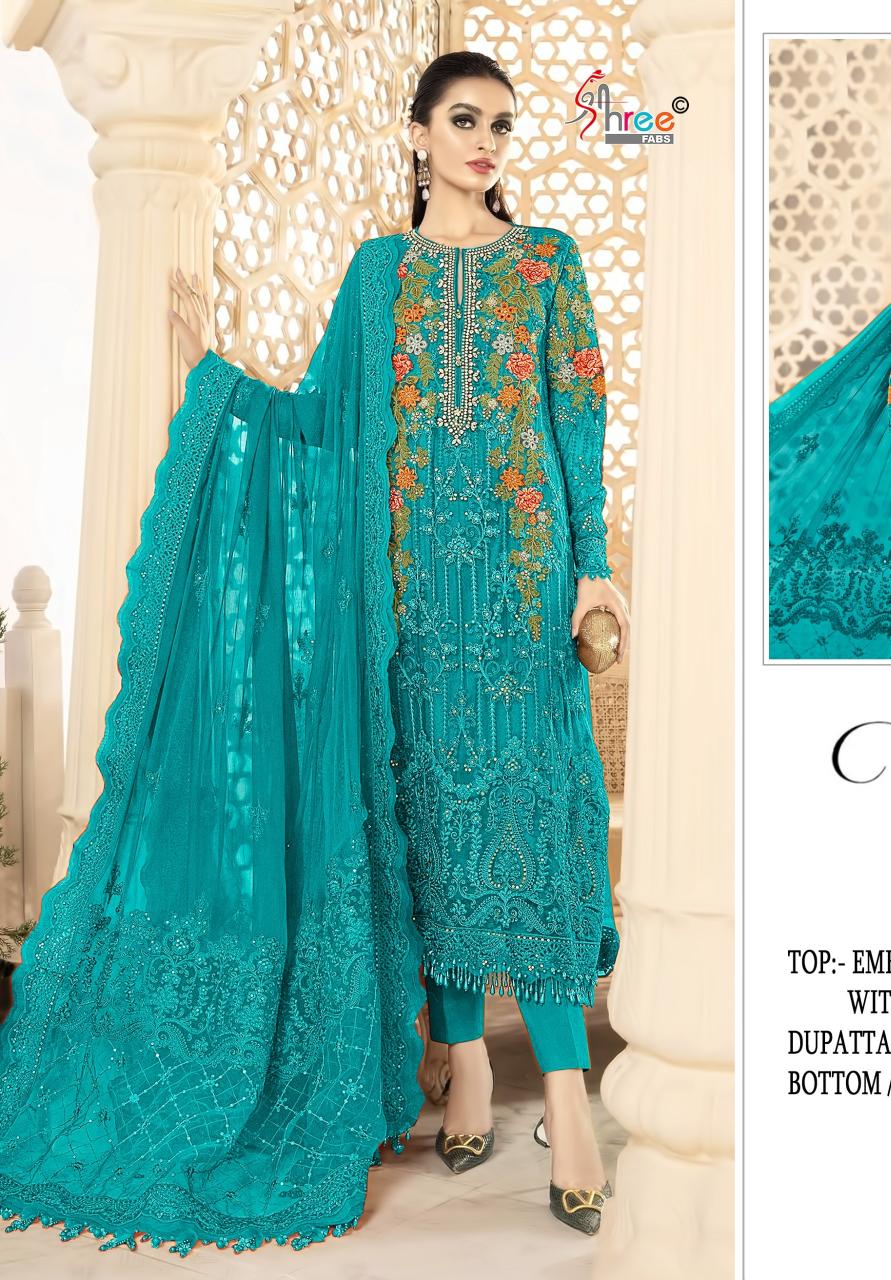 Shree fabs SF-5574 chiffon salwar suit wholesale