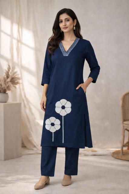 Valerius v neck pattern coord set wholesalers 