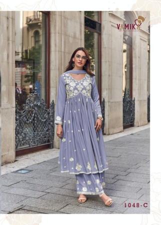 VamikaTM lakhnavi vol 8 silver wholesale salwar suit market in mumbai
