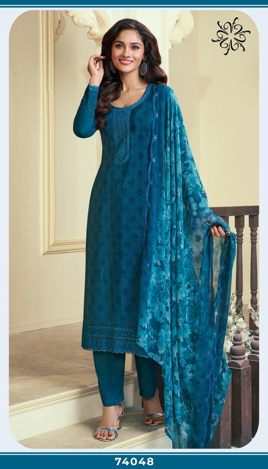 Vinay silkina royal crepe 47 dress material wholesale surat