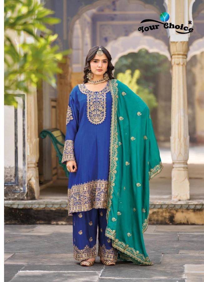 Your choice afgani gold-2 pakistani style simple sharara suit designer catalogues wholesale