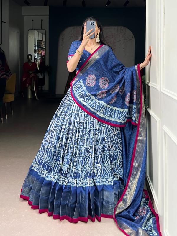 ZARAKH Dola Silk BLU Designer wedding lehenga choli wholesale in Pune