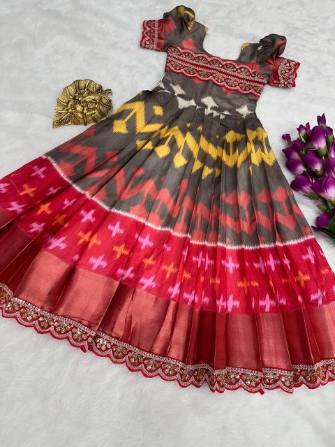 |NEW LAUNCING KIDS GOWN silk Kids clothing distributors in Delhi
