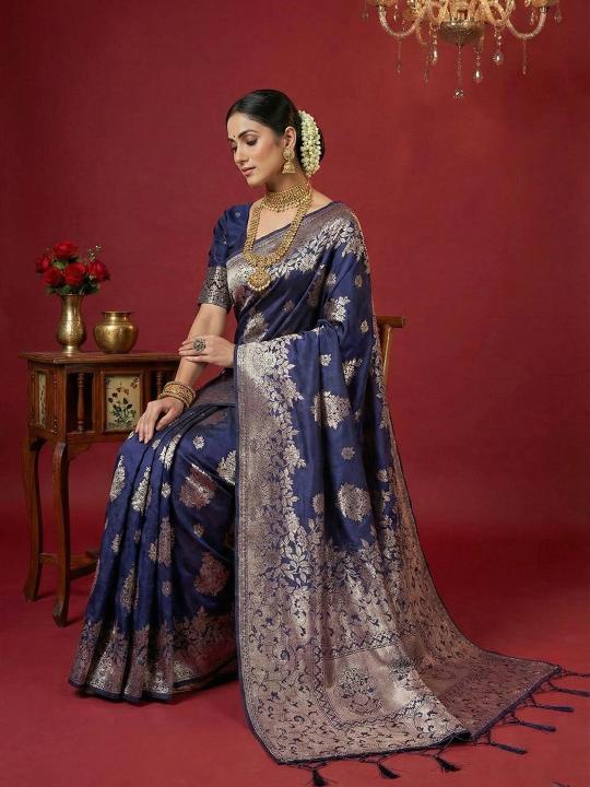 AADYA SILK VOL 1 by shree shyam fashion fancy designer Silk Blend fabric saree wholesale with Fancy latkan
