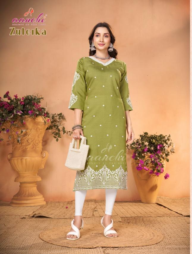 Aanchi zuleika kurtis wholesale rate at cheap prices 