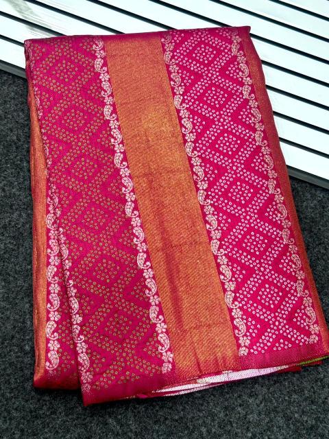 Akshara bandhej silk saree in wholesale price 