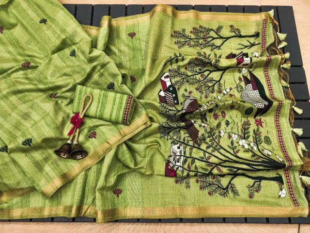 Akshara ghicha cotton sarees wholesale surat