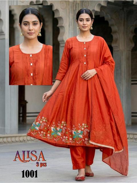 Alisa Mal Chanderi Vol 1 Boutique kurti wholesalers in hydrabad