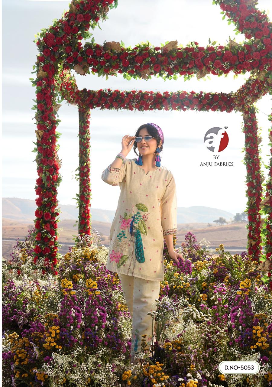 Anju fabrics royal peacock coord set online clothes wholesale 