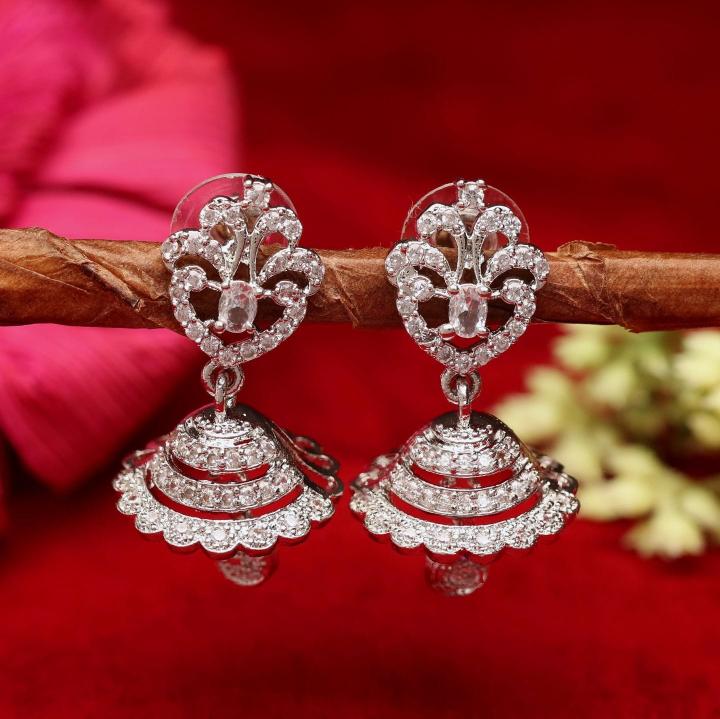 Anti tarnisha ad silver jumkha earrings 1289 Best artificial jewellery in Ahmedabad