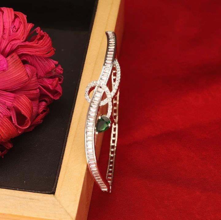 Anti tarnisha silver plated american daimong bracelet 475 Surat artificial jwellery suppliers