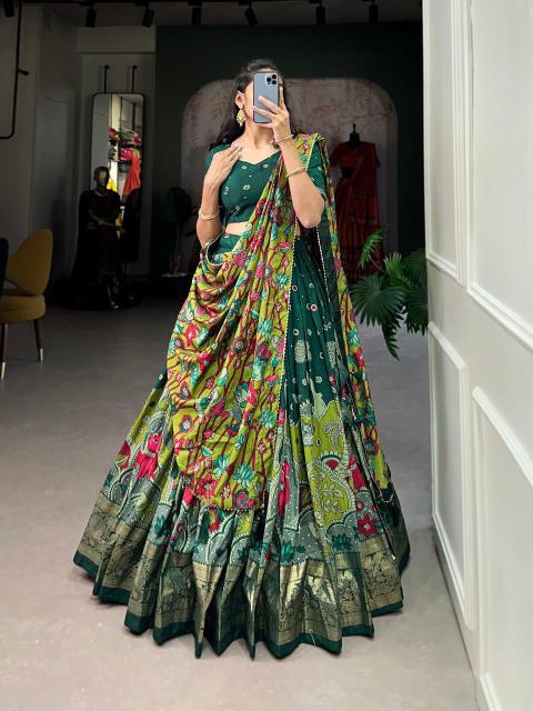 Artriddhs vol 17 silk green Lehegha choli online shopping