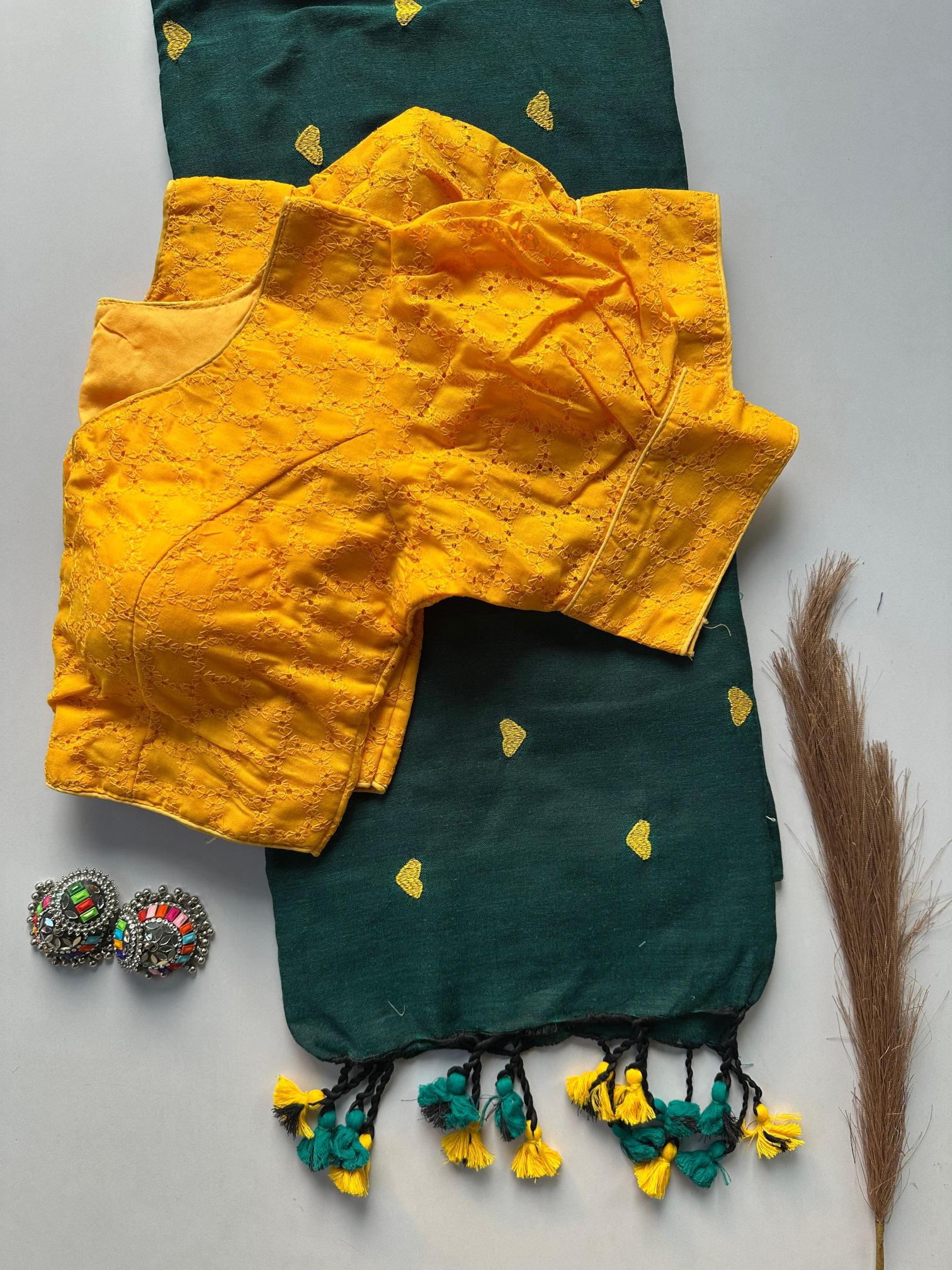 Blousewala original heart khadi cotton surat saree wholesale market